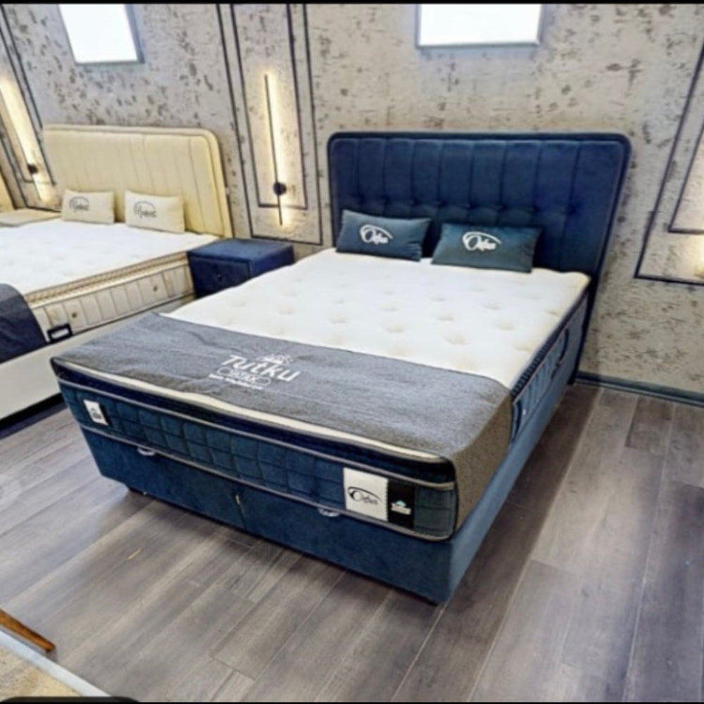 Lit coffre MARMARA 140/190 160/200 180/200 BLEU SAPHIRE