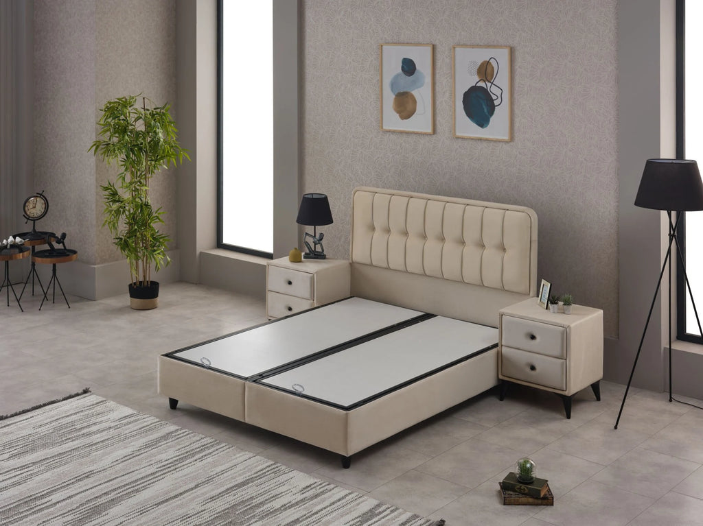 Lit coffre MARMARA 140/190 160/200 180/200 BEIGE