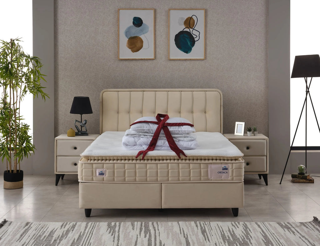 Lit coffre MARMARA 140/190 160/200 180/200 BEIGE