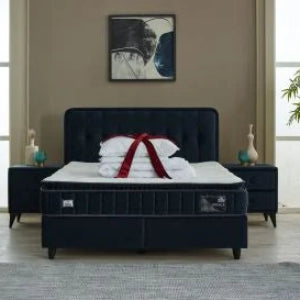 Lit coffre MARMARA 140/190 160/200 180/200 BLEU SAPHIRE