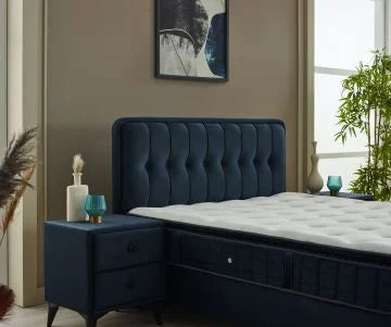 Lit coffre MARMARA 140/190 160/200 180/200 BLEU SAPHIRE
